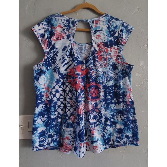 Brisos Tops Blouse Women XL, Polyester Spandex, Soft,coqueta, 20 Inch Of Armp To - Picture 8 of 8